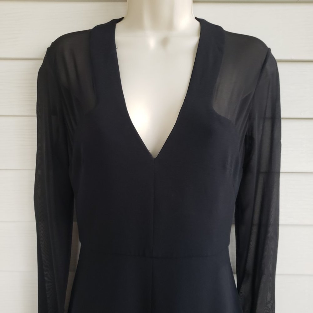 Cushnie Et Ochs Black Jumpsuit with Sheer Sleeves Like new - Picture 6 of 14